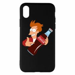 Чохол для iPhone X/Xs Fry suggests cola - PrintSalon