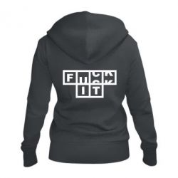 Женское худи на молнии FUCK  IT - PrintSalon