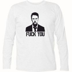 Футболка з довгим рукавом fuck you (бійцівський клуб) - PrintSalon