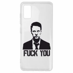 Чехол для Samsung A41 fuck you (бойцовский клуб)-PrintSalon Чехол для Samsung A41 fuck you (бойцовский клуб)