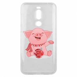 Чохол для Meizu X8 Funny pig with a Christmas toy - PrintSalon
