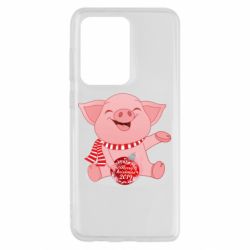 Чохол для Samsung S20 Ultra Funny pig with a Christmas toy - PrintSalon