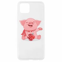 Чохол для Oppo A92sFunny pig with a Christmas toy - PrintSalon