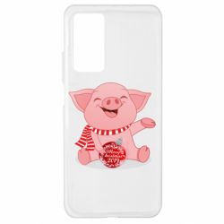 Чохол для Xiaomi Mi 10T / 10T Pro Funny pig with a Christmas toy - PrintSalon