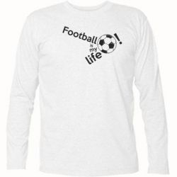 Футболка с длинным рукавом Футбол - моя жизнь! - PrintSalon