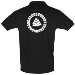 Мужское поло Scandinavian Runes And Walknut - PrintSalon