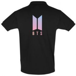 Мужское поло BTS gradient logo - PrintSalon