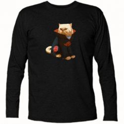 Футболка с длинным рукавом Akatsuki angry cat - PrintSalon