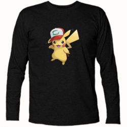 Футболка с длинным рукавом Ash's hat Pikachu - PrintSalon