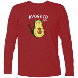 Футболка с длинным рукавом Avogato Cat - PrintSalon