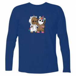 Футболка с длинным рукавом Baby Groot And Unicorn - PrintSalon