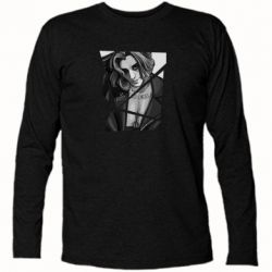 Футболка с длинным рукавом Black and white Damiano - PrintSalon