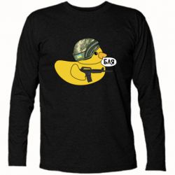 Футболка с длинным рукавом Боевая утка - PrintSalon