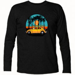 Футболка с длинным рукавом Car and sunset - PrintSalon