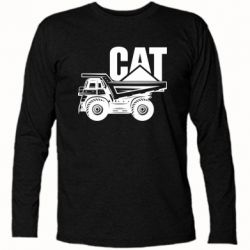 Футболка с длинным рукавом CAT logo and truck - PrintSalon