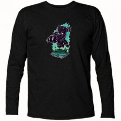 Футболка с длинным рукавом Cute Black panther - PrintSalon