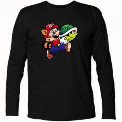 Футболка с длинным рукавом Cute Mario with turtle - PrintSalon