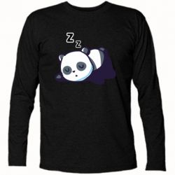 Футболка с длинным рукавом Cute panda sleeping - PrintSalon