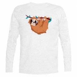 Футболка с длинным рукавом Cute sloth - PrintSalon