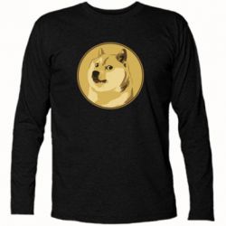 Футболка с длинным рукавом Dogecoin - PrintSalon