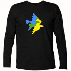 Футболка с длинным рукавом Dove flag of Ukraine - PrintSalon