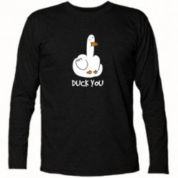 Футболка с длинным рукавом Duck you - PrintSalon