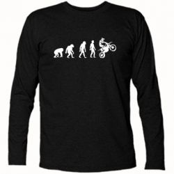 Футболка с длинным рукавом Эволюция мотоциклиста - PrintSalon