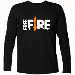 Футболка з довгим рукавом Free Fire vertical logo - PrintSalon