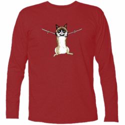 Футболка с длинным рукавом Grumpy Cat On The Rope - PrintSalon