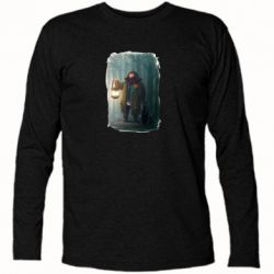 Футболка с длинным рукавом Хагрид в лесу - PrintSalon