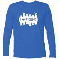 Футболка с длинным рукавом I Love Fishing