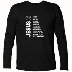 Футболка с длинным рукавом Jesus is - PrintSalon