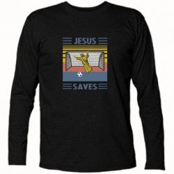 Футболка с длинным рукавом Jesus will save - PrintSalon