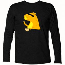 Футболка с длинным рукавом Капибара Программист - PrintSalon