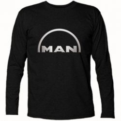 Футболка с длинным рукавом Man metallic logo - PrintSalon