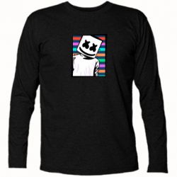 Футболка с длинным рукавом Marshmello Colorful Portrait - PrintSalon