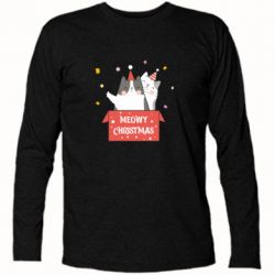 Футболка с длинным рукавом Meowy Christmas ( present box )