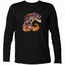 Футболка с длинным рукавом Natsu with a dragon - PrintSalon