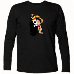 Футболка с длинным рукавом One piece chibi Luffy - PrintSalon