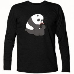 Футболка с длинным рукавом Панда лайк - PrintSalon