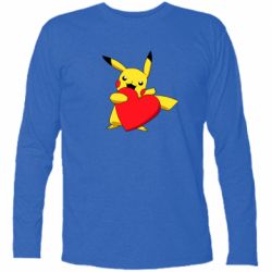 Футболка с длинным рукавом Pikachu Heart - PrintSalon