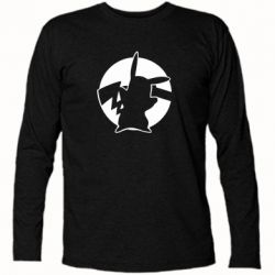Футболка с длинным рукавом Pikachu silhouette - PrintSalon
