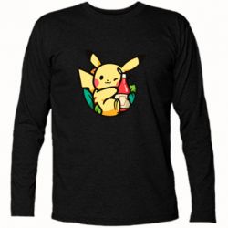 Футболка с длинным рукавом Pikachu with ketchup - PrintSalon