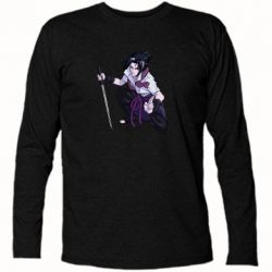 Футболка с длинным рукавом Sasuke with katana - PrintSalon