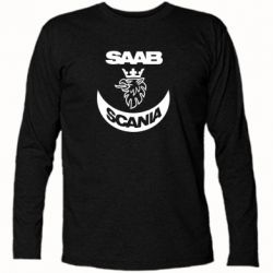 Футболка с длинным рукавом Scania SAAB logo - PrintSalon