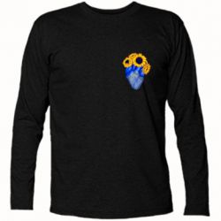 Футболка з довгим рукавом Серце України. - PrintSalon