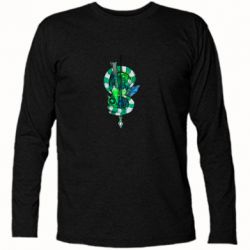Футболка с длинным рукавом Символы Слизерина - PrintSalon