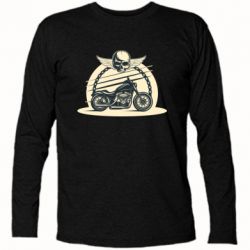 Футболка с длинным рукавом Skull and Bike - PrintSalon