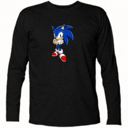 Футболка с длинным рукавом Sonic with smile - PrintSalon