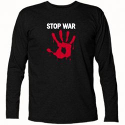 Футболка с длинным рукавом Stop War - PrintSalon